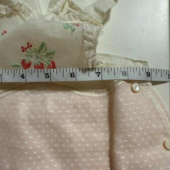 Feltman Bros Vintage Baby Girl Overall Romper with Embroidery - Picture 8 of 9